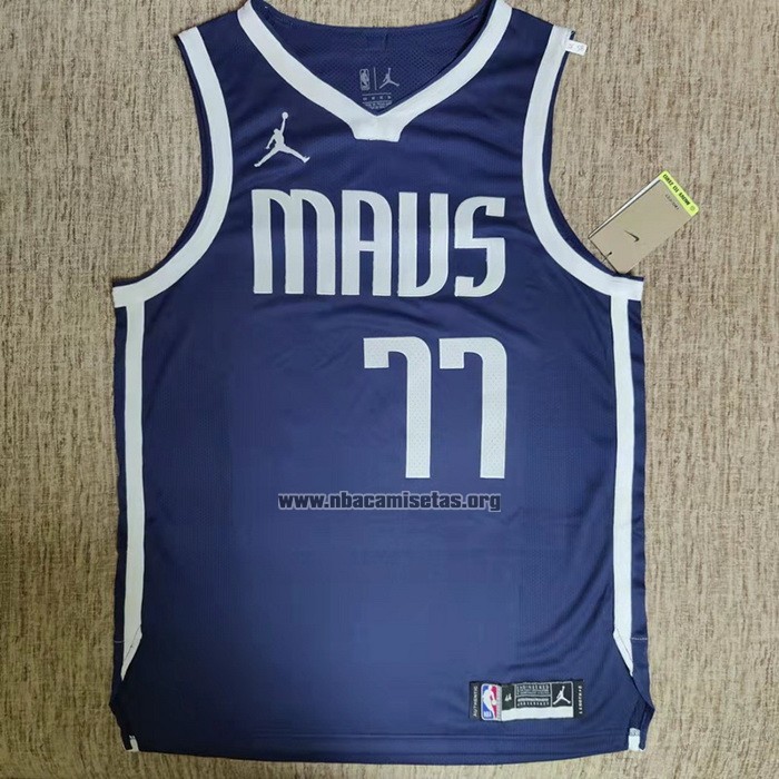 Camiseta Dallas Mavericks Luka Doncic NO 77 Statement Autentico 2022-23 Azul